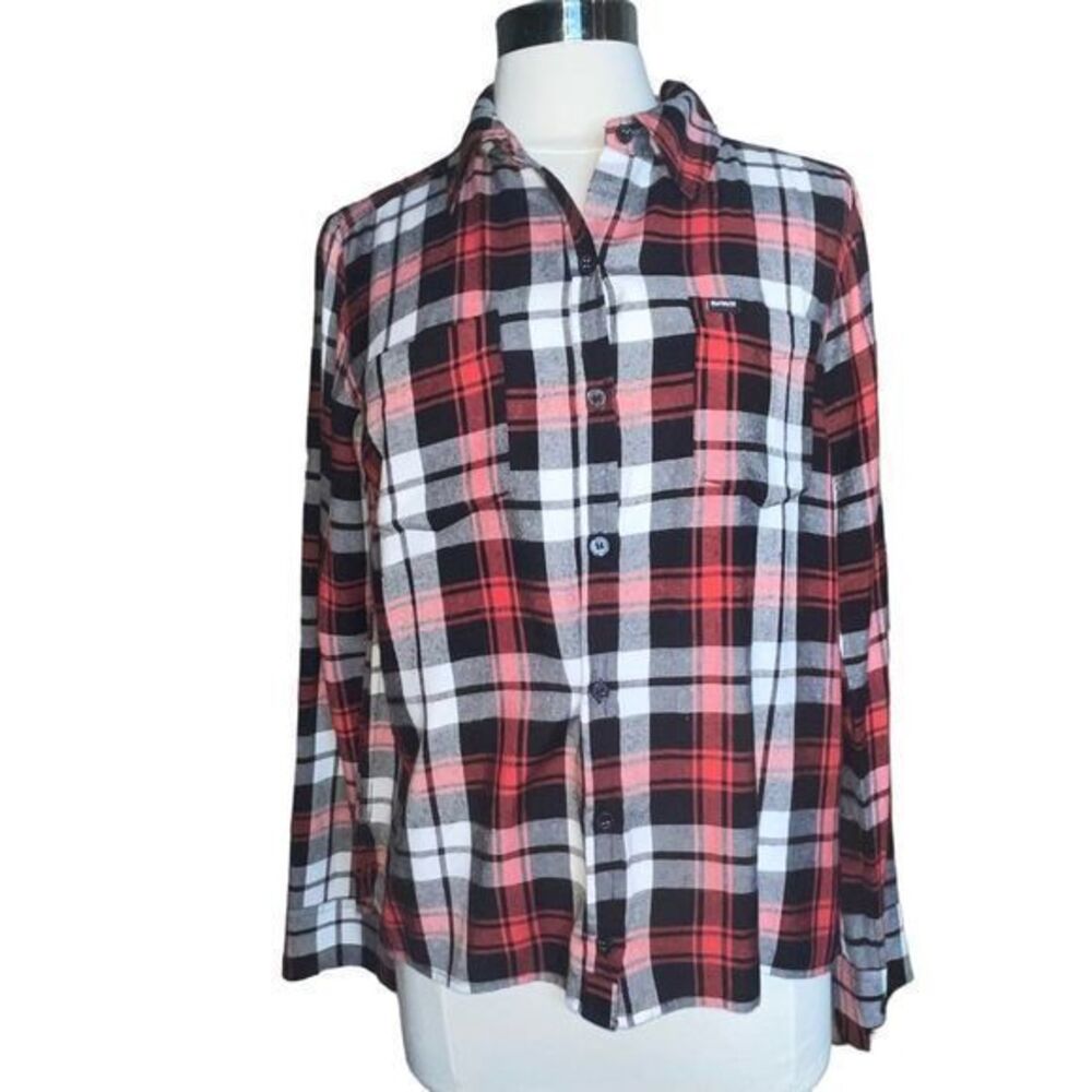 Hurley Lightweight Flannel, red, black & white, button down